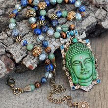 Load image into Gallery viewer, Tranquility Vintage Glass Buddha Necklace N1346 - Sweet Romance Wholesale