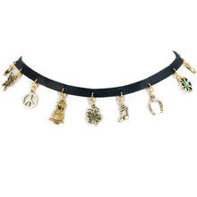 Load image into Gallery viewer, Tiny Charms 1960s Leather Choker N1352 - Sweet Romance Wholesale