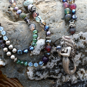 Mermaid Beaded Ocean Necklace N1362 - Sweet Romance Wholesale