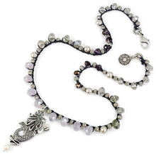 Load image into Gallery viewer, Mermaid Pendant on Crochet Beaded Necklace N1363 - Sweet Romance Wholesale