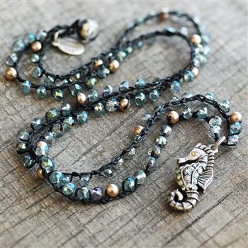 Boho Beaded Seahorse Necklace N1366 - Sweet Romance Wholesale