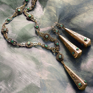 Old Czech Drop Necklace N1381 - Sweet Romance Wholesale