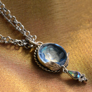 Akantha Long Glass Intaglio Necklace N1393 - Sweet Romance Wholesale
