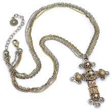Load image into Gallery viewer, Vintage Jeweled Cross Necklace - Sweet Romance Wholesale