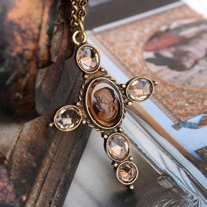 Auvergne Cross Pendant Necklace N1412 - Sweet Romance Wholesale