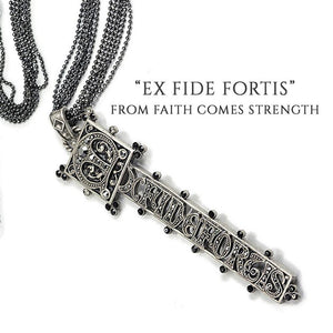 Ex Fide Fortis - From Faith, Strength - Necklace - Sweet Romance Wholesale