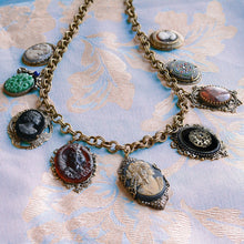 Load image into Gallery viewer, Antique Elements and Cameo Charm Necklace N1435 - Sweet Romance Wholesale