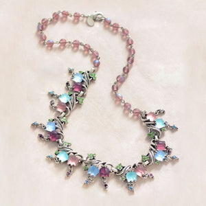 Pastel Satin Tulips Necklace and Earring Set - Sweet Romance Wholesale