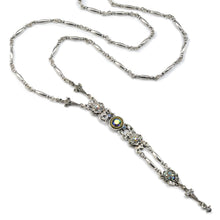 Load image into Gallery viewer, Art Deco Starlight Silver Y Necklace N1445 - Sweet Romance Wholesale