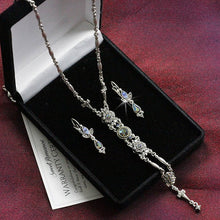 Load image into Gallery viewer, Starlight Silver Y Necklace and Earring Set - Sweet Romance Wholesale