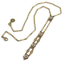 Load image into Gallery viewer, Art Deco Vintage Gold Opal Y Necklace - Sweet Romance Wholesale