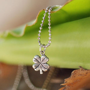 Tiny Clover Charm Necklace N1447 - Sweet Romance Wholesale