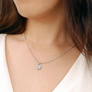 Tiny Clover Charm Necklace N1447 - Sweet Romance Wholesale