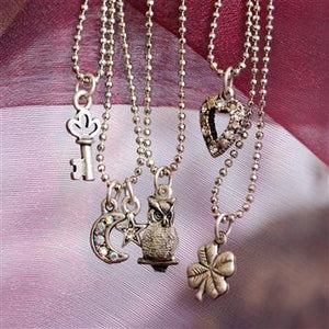 Tiny Charm Necklaces - Silver - Sweet Romance Wholesale