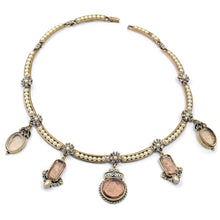 Load image into Gallery viewer, Marjorelle Intaglio and Pearls Collar Necklace - Sweet Romance Wholesale