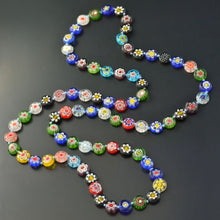 Load image into Gallery viewer, Millefiori Glass Knotted Beads Necklace - Sweet Romance Wholesale