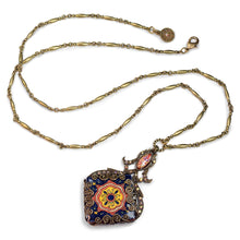 Load image into Gallery viewer, Filigree Talavera Tile Pendant Necklace - Sweet Romance Wholesale