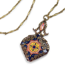 Load image into Gallery viewer, Filigree Talavera Tile Pendant Necklace - Sweet Romance Wholesale