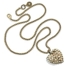 Load image into Gallery viewer, Pearls and Flowers Opal Heart Necklace - Sweet Romance Wholesale