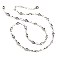 Load image into Gallery viewer, Oval Crystal Station Necklace - Sweet Romance Wholesale