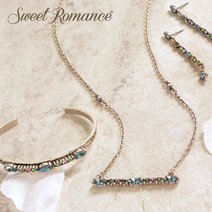 Silver Crystal Bar Necklace N1529 - Sweet Romance Wholesale