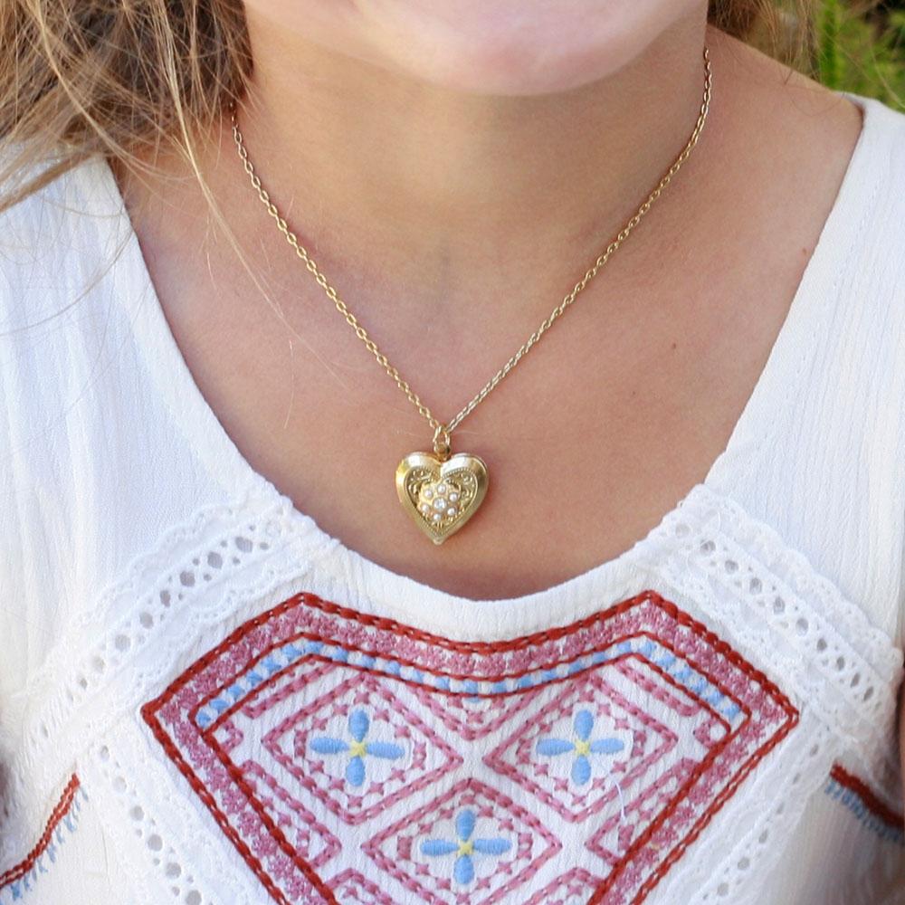 Personalised Birthstone Heart Locket Necklace | Lisa Angel