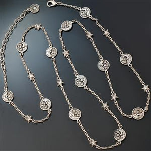 Moon and Stars Long Layering Necklace N1555 - Sweet Romance Wholesale