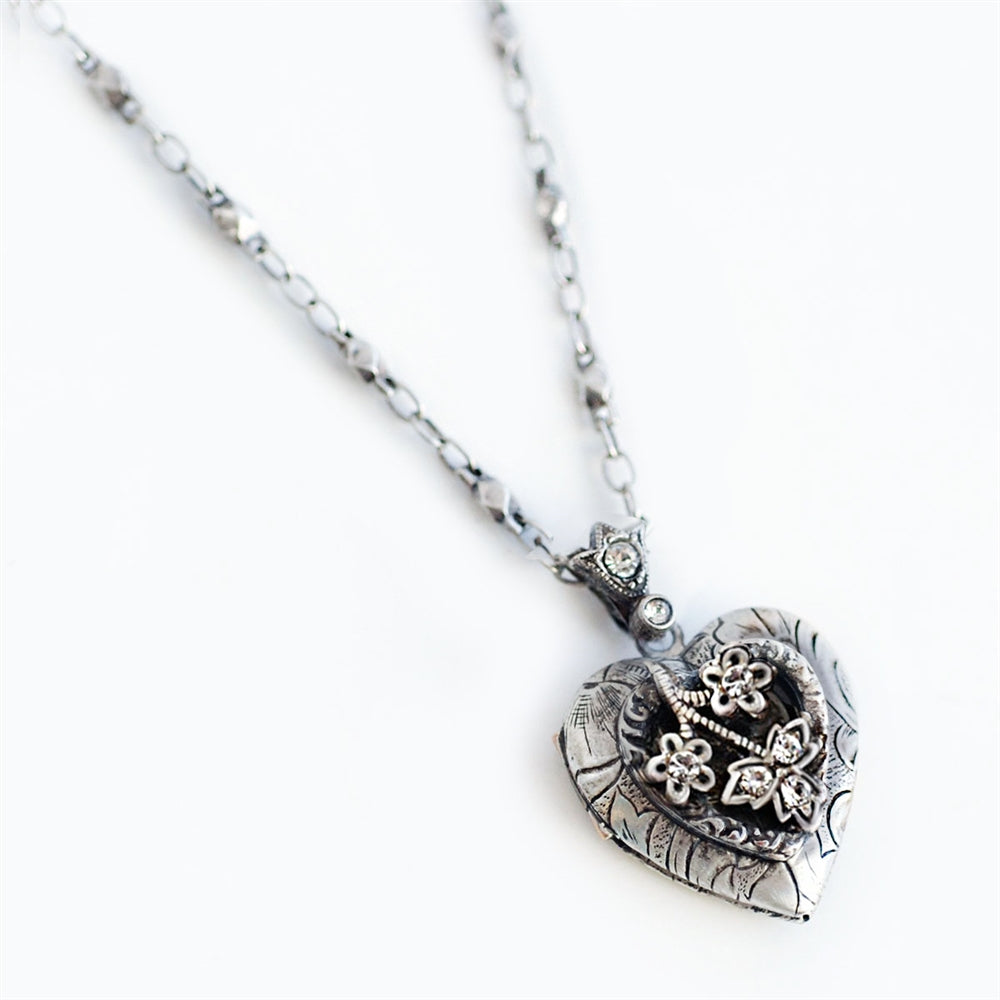 Little Girl's Silver Heart Locket - Sweet Romance Wholesale