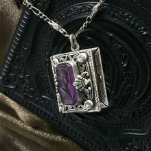 Load image into Gallery viewer, Silver Intaglio Book Locket - Sweet Romance Wholesale