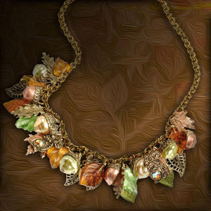 Squirrel's Harvest Charm Necklace N1613 - Sweet Romance Wholesale