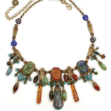 Art Deco Egyptian Vintage Goddess Pharaoh Collar Necklace N305 - Sweet Romance Wholesale