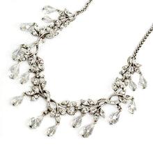 Load image into Gallery viewer, Silver Vintage Crystal Statement Necklace - Sweet Romance Wholesale