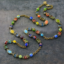 Load image into Gallery viewer, Millefiori Glass Candy Chain Necklace - Sweet Romance Wholesale