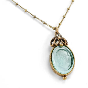 Artemis Intaglio Pendant Necklace N571 - Sweet Romance Wholesale