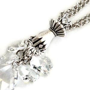 Hand Full of Crystal Necklace N629 - Sweet Romance Wholesale