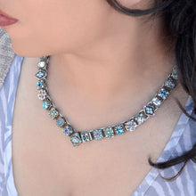 Load image into Gallery viewer, Pastel Crystal Vee Collar Necklace N636-ET - Sweet Romance Wholesale