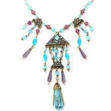 Load image into Gallery viewer, Aqua Pyramid Necklace N655 - Sweet Romance Wholesale