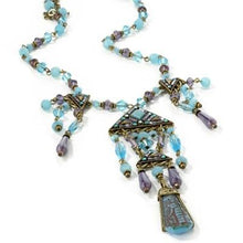 Load image into Gallery viewer, Aqua Pyramid Necklace N655 - Sweet Romance Wholesale