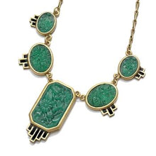 Load image into Gallery viewer, Vintage Art Deco Jadeite Glass Necklace N739 - Sweet Romance Wholesale