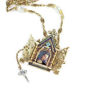 Gates of Heaven Necklace and Devotional Reliquary N849 - Sweet Romance Wholesale
