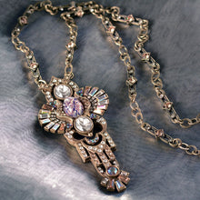 Load image into Gallery viewer, Art Deco Shell and Secret Mirror Vintage Necklace N8826 - Sweet Romance Wholesale