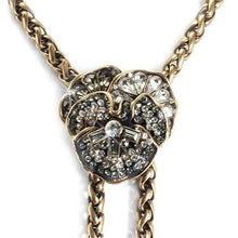 Load image into Gallery viewer, Pave Crystal Pansy Tassle Necklace N908-CR - Sweet Romance Wholesale