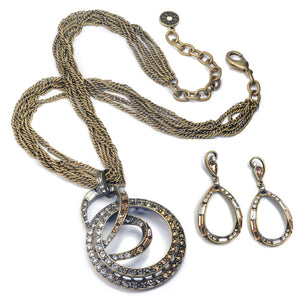 Art Deco Mid Century Modern Slinky Spiral Necklace N937 - Sweet Romance Wholesale