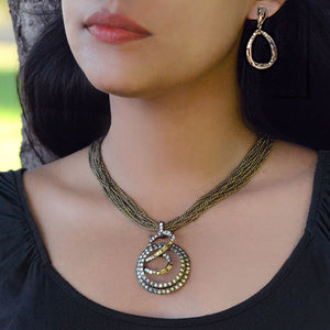 Art Deco Mid Century Modern Slinky Spiral Jewelry Set N937-E1376_SET - Sweet Romance Wholesale