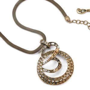 Art Deco Mid Century Modern Slinky Spiral Necklace N937 - Sweet Romance Wholesale