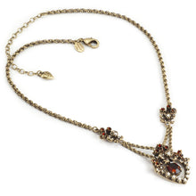 Load image into Gallery viewer, Victorian Garnet Sweetheart Necklace N958 - Sweet Romance Wholesale