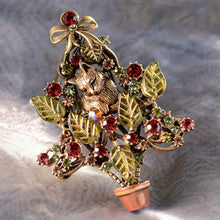 Load image into Gallery viewer, Kitten Among the Branches Christmas Tree Pin P182 - Sweet Romance Wholesale