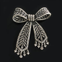 Load image into Gallery viewer, Art Deco Crystal Bow Brooch Pin P219 - Sweet Romance Wholesale