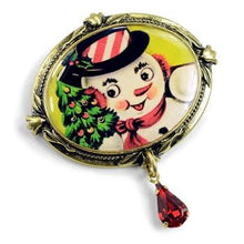 Load image into Gallery viewer, Snowman Christmas Pin P339 - Sweet Romance Wholesale