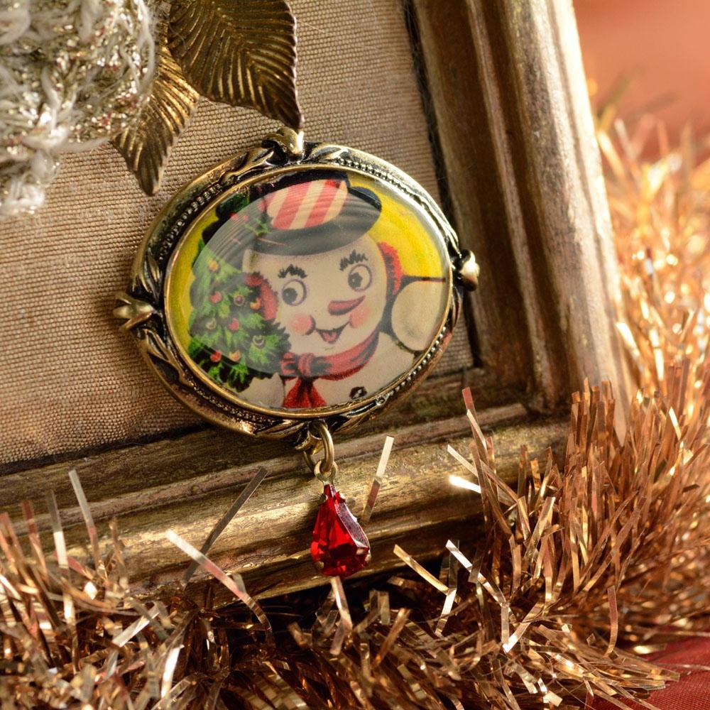 Snowman Christmas Pin P339 - Sweet Romance Wholesale